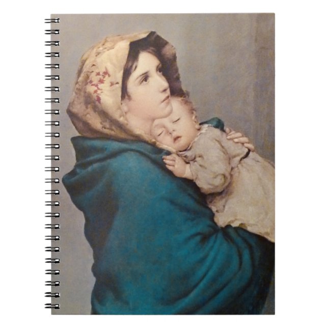 Die Madonna mit den Straßen von Roberto Ferruzzi Notizblock (Vorderseite)