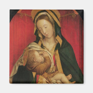 Die Madonna suckling ihr Kind, 1520-30 (Öl auf Pa Magnet