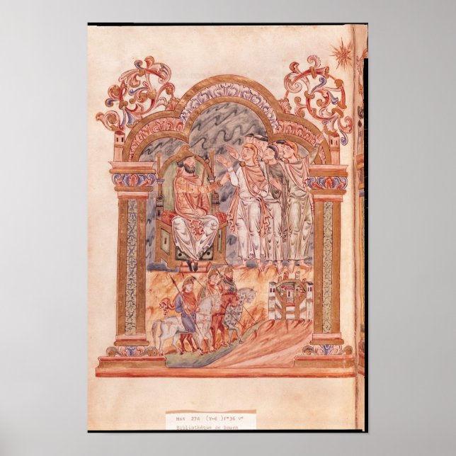 Die Magi besuchende Königsherde Poster (Vorne)