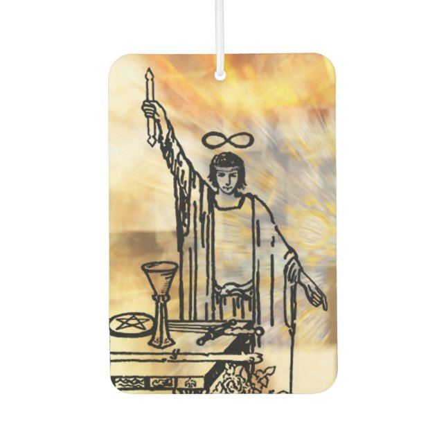Die Magician-Tarot-Karte Autolufterfrischer (Vorderseite)