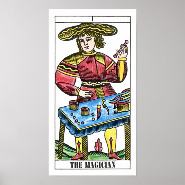 Die Magician-Tarot-Karte Poster (Vorne)