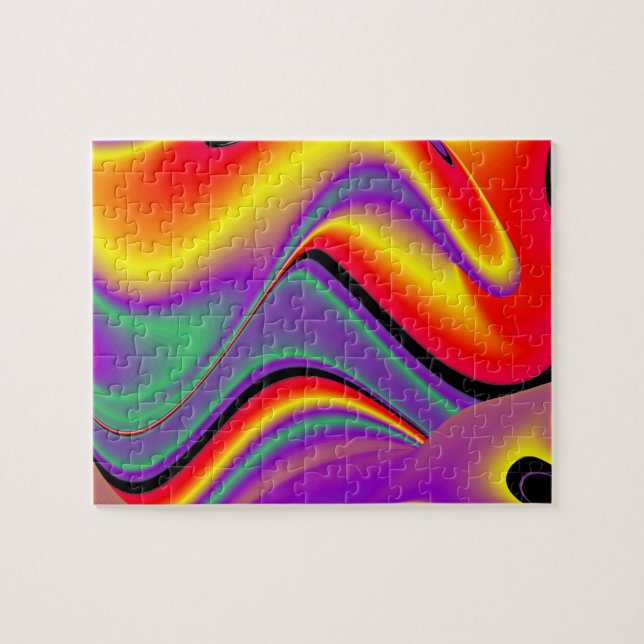 Die Magie der Farben Abstrakt 3D-Rainbowart (Horizontal)