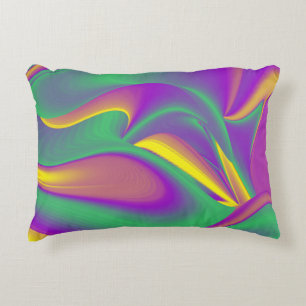 Die Magie der Farben Abstrakt 3D-Rainbowart Dekokissen