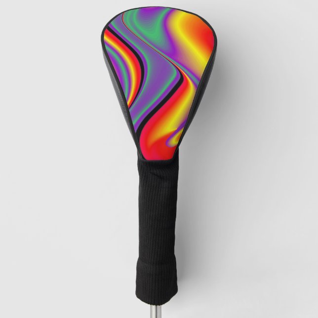 Die Magie der Farben Abstrakt 3D-Rainbowart Golf Headcover (Vorderseite)