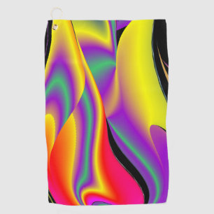 Die Magie der Farben Abstrakt 3D-Rainbowart Golfhandtuch