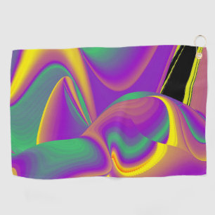 Die Magie der Farben Abstrakt 3D-Rainbowart Golfhandtuch