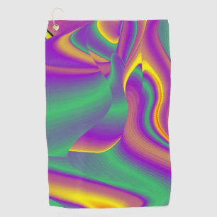 Die Magie der Farben Abstrakt 3D-Rainbowart Golfhandtuch