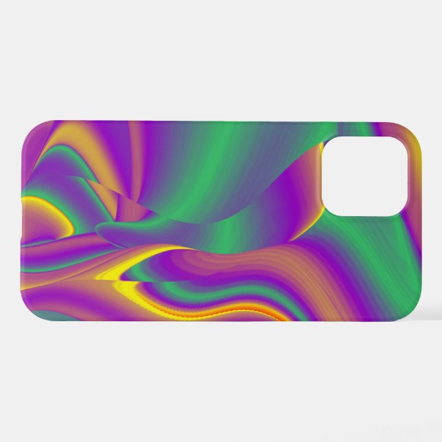 Die Magie der Farben Abstrakt 3D-Rainbowart iPhone 12 Hülle (Rückseite (Horizontal))