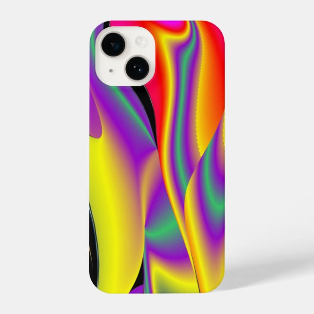 Die Magie der Farben Abstrakt 3D-Rainbowart iPhone 14 Hülle (Rückseite)