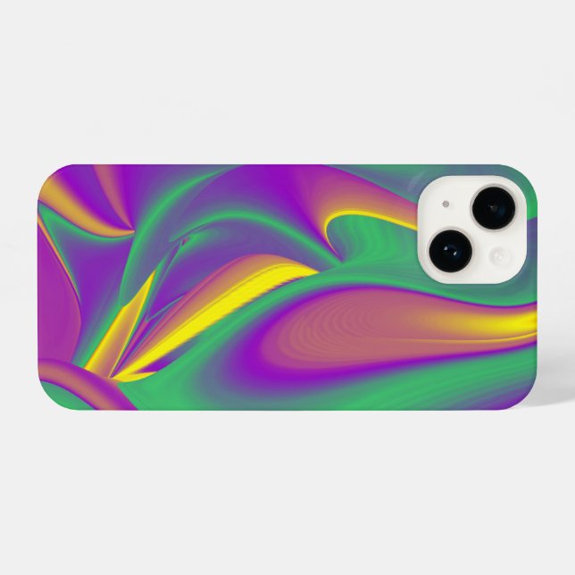 Die Magie der Farben Abstrakt 3D-Rainbowart iPhone 14 Hülle (Rückseite (Horizontal))