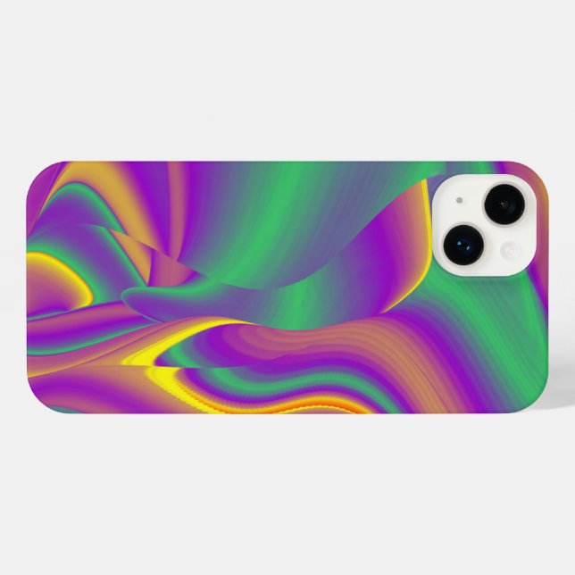 Die Magie der Farben Abstrakt 3D-Rainbowart iPhone 14 Plus Hülle (Rückseite (Horizontal))