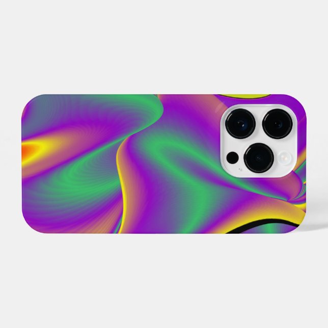 Die Magie der Farben Abstrakt 3D-Rainbowart iPhone 14 Pro Hülle (Rückseite (Horizontal))