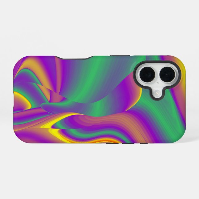 Die Magie der Farben Abstrakt 3D-Rainbowart iPhone 16 Hülle (Rückseite (Horizontal))