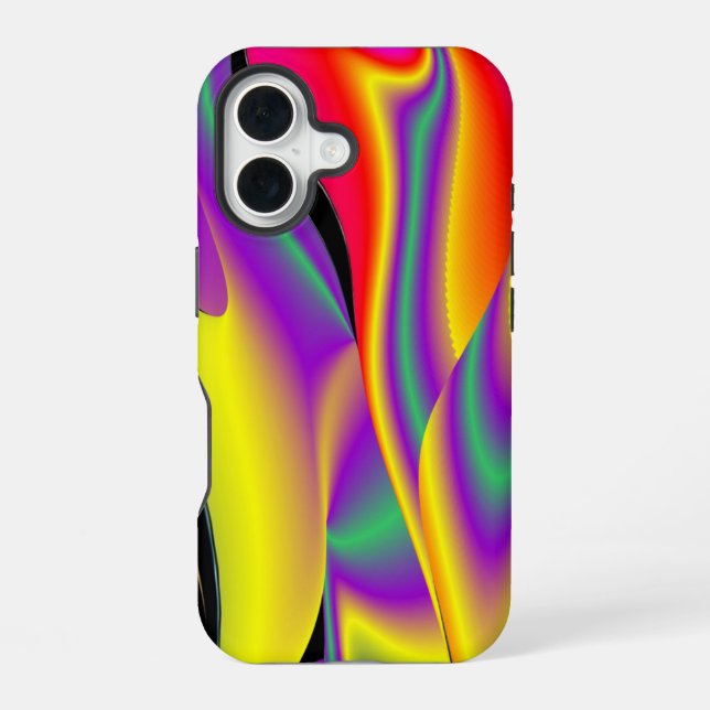 Die Magie der Farben Abstrakt 3D-Rainbowart iPhone 16 Hülle (Rückseite)