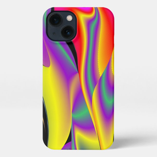 Die Magie der Farben Abstrakt 3D-Rainbowart iPhone Hülle (Rückseite)