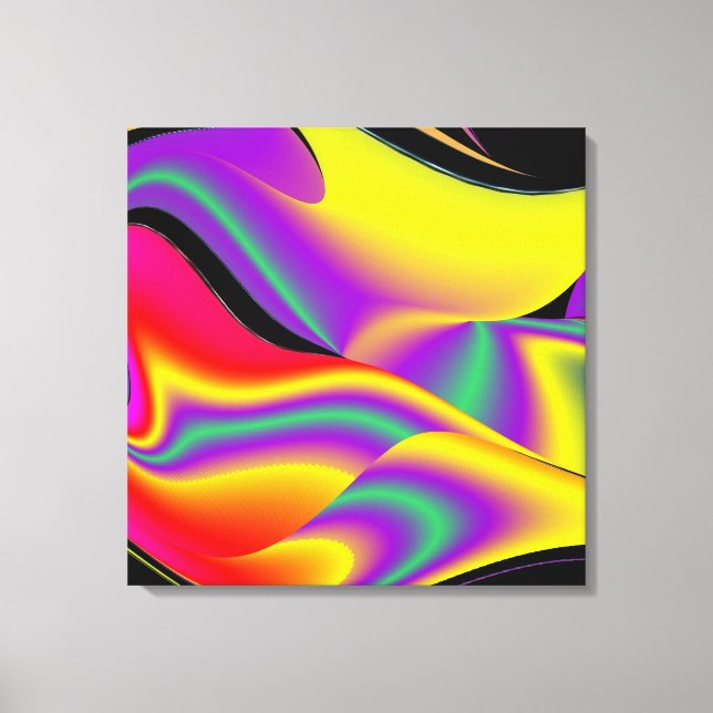 Die Magie der Farben Abstrakt 3D-Rainbowart Leinwanddruck (Vorderseite)