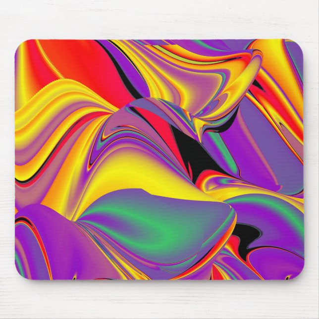 Die Magie der Farben Abstrakt 3D-Rainbowart Mousepad (Vorne)