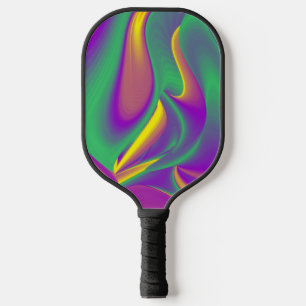 Die Magie der Farben Abstrakt 3D-Rainbowart Pickleball Schläger