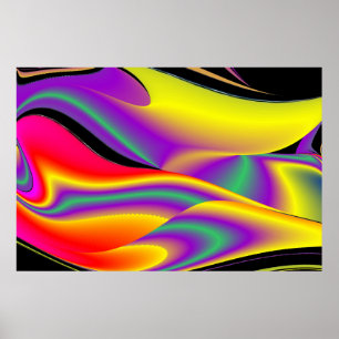Die Magie der Farben Abstrakt 3D-Rainbowart Poster