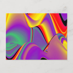 Die Magie der Farben Abstrakt 3D-Rainbowart Postkarte