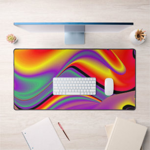 Die Magie der Farben Abstrakt 3D-Rainbowart Schreibtischunterlage