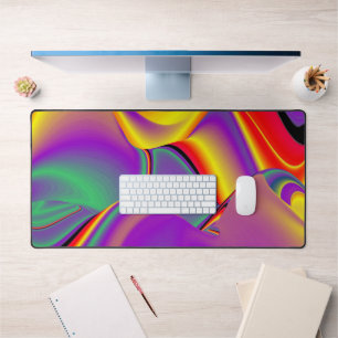 Die Magie der Farben Abstrakt 3D-Rainbowart Schreibtischunterlage