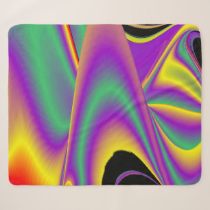 Die Magie der Farben Abstrakt 3D-Rainbowart Sherpadecke