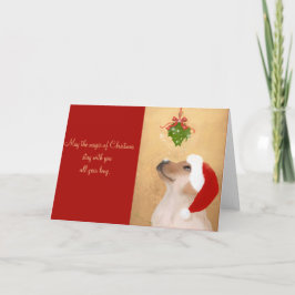 Die Magie der goldenen Weihnachtsfeier Feiertagskarte