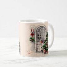 Die Magie der Weihnachten bei der Zuhause-Tasse