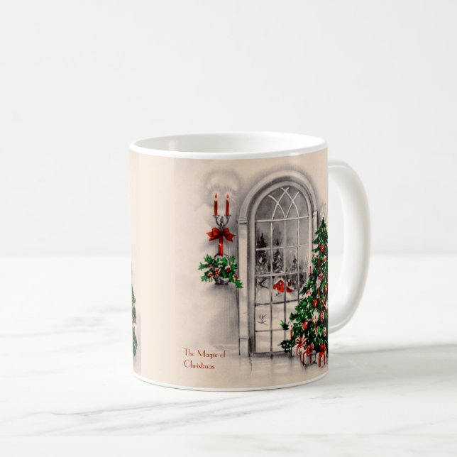 Die Magie der Weihnachten bei der Zuhause-Tasse Kaffeetasse (VorderseiteRechts)
