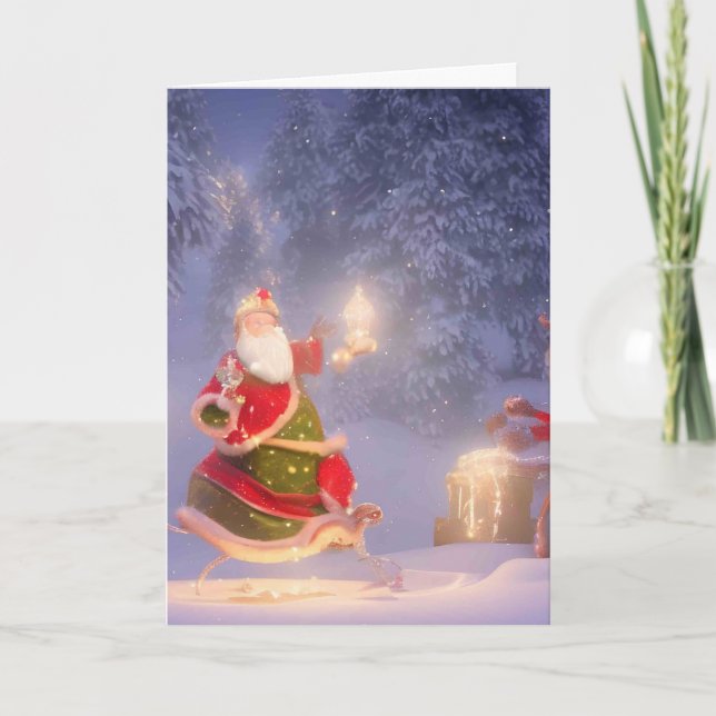 Die Magie der Weihnachten endet nie Karte (Vorderseite)