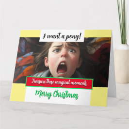 Die Magie der Weihnachten WOLLTE ich einen PONY! Karte