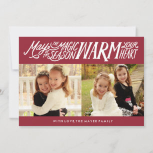 Die Magie der Weihnachtsfotokarte Feiertagskarte