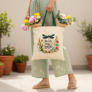 Die Magie des Frühlings floral Tragetasche