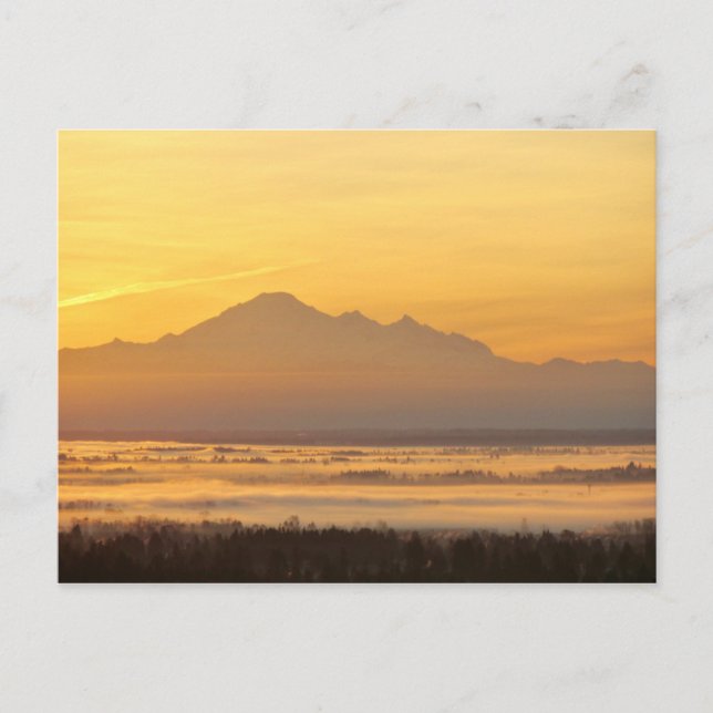 Die Magie des Gebirges am Morgen. Postkarte (Vorderseite)