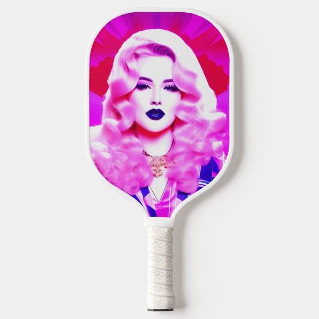 Die Magie des Glamours eines blühenden Kusses Pickleball Schläger (Vorderseite)