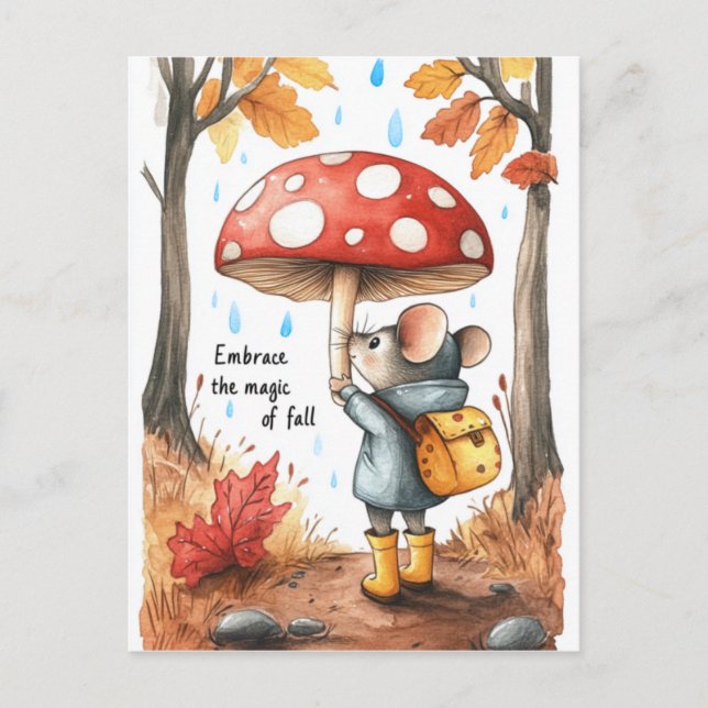 Die Magie des Herbstes/Herbstes einprägen Postkarte (Vorderseite)