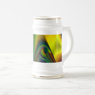 Die Magie des Sommers , Abstrakte 3D-Kunst Bierglas