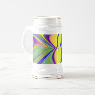 Die Magie des Sommers , Abstrakte 3D-Kunst Bierglas