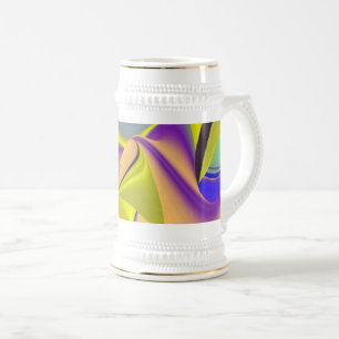 Die Magie des Sommers , Abstrakte 3D-Kunst Bierglas