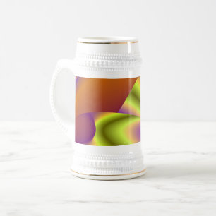 Die Magie des Sommers , Abstrakte 3D-Kunst Bierglas