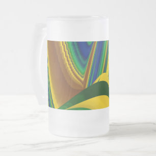 Die Magie des Sommers , Abstrakte 3D-Kunst Mattglas Bierglas