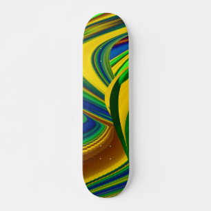 Die Magie des Sommers , Abstrakte 3D-Kunst Skateboard