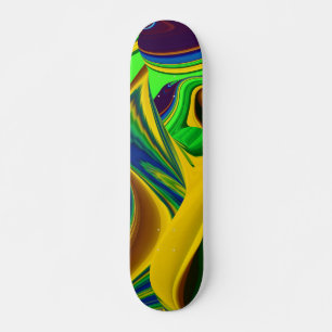 Die Magie des Sommers , Abstrakte 3D-Kunst Skateboard