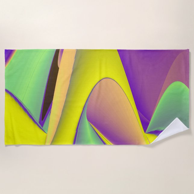 Die Magie des Sommers , Abstrakte 3D-Kunst Strandtuch (Vorderseite)