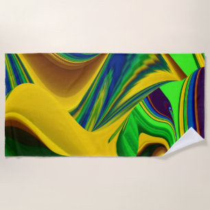 Die Magie des Sommers , Abstrakte 3D-Kunst Strandtuch