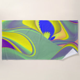 Die Magie des Sommers , Abstrakte 3D-Kunst Strandtuch