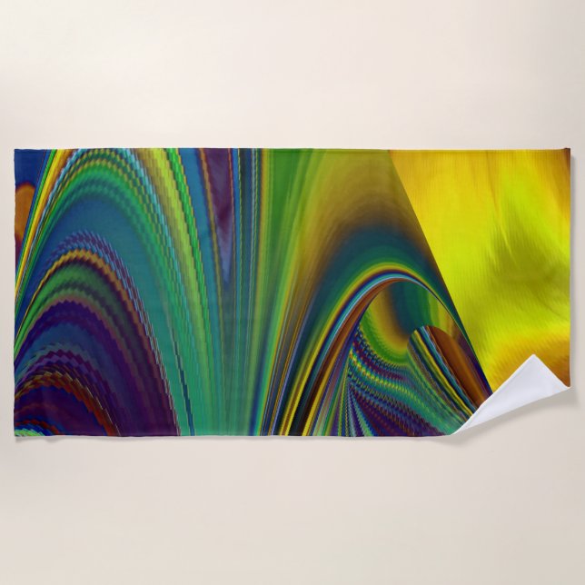 Die Magie des Sommers , Abstrakte 3D-Kunst Strandtuch (Vorderseite)