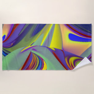 Die Magie des Sommers , Abstrakte 3D-Kunst Strandtuch