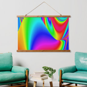 Die Magie des Sommers , Abstrakte 3D-Kunst Wandteppich Mit Holzrahmen